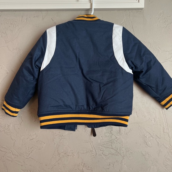 Children’s Place 2T Boy Jacket - Bomber Jacket - Navy and Yellow - Longsleeve - Picture 3 of 5